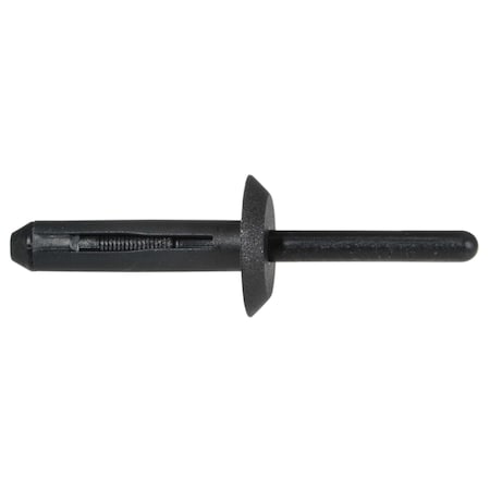 Midwest Fastener Blind Rivet, Truss Head, 1/4 in Dia., 1-1/8 in L, Plastic Body, 6 PK 37731